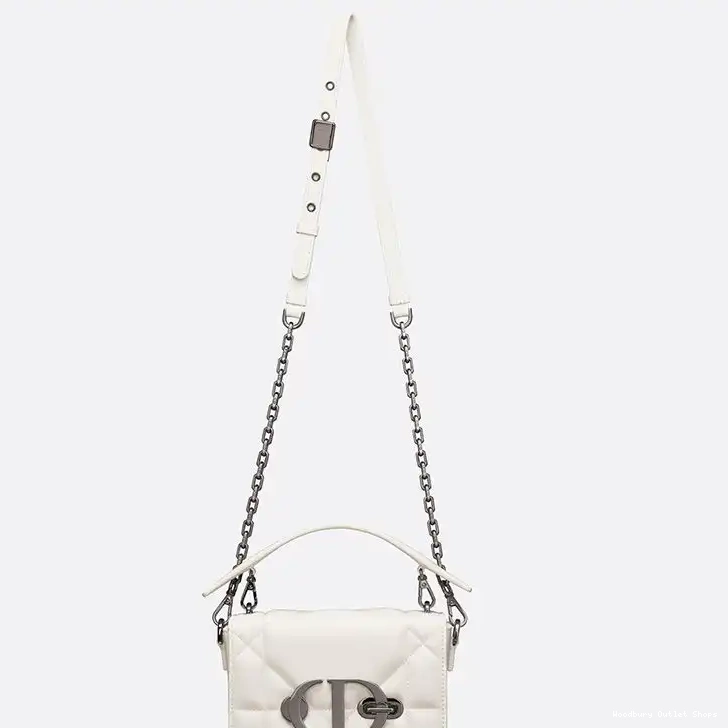 Cheap Box 30 Dior White Lambskin Montaigne Bag with Handle Maxicannage 0408 Hot Sale